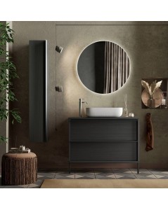 Mobile Bagno con 2 Cassetti Adam79 Colore Nero Frassinato Prezzo