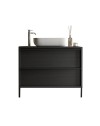 Mobile bagno con 2 cassetti Adam79 colore nero frassinato