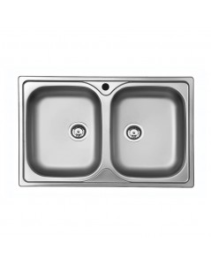 Lavello Incasso Cucina Acciaio 79x50 cm Due Vasche Classic 170 Prezzo