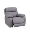 Poltrona recliner elettrico Siviglia nabuk grigio chiaro