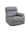 Poltrona recliner elettrico Siviglia nabuk grigio chiaro