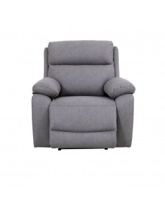 Poltrona recliner elettrico Siviglia nabuk grigio chiaro