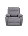 Poltrona recliner elettrico Siviglia nabuk grigio chiaro