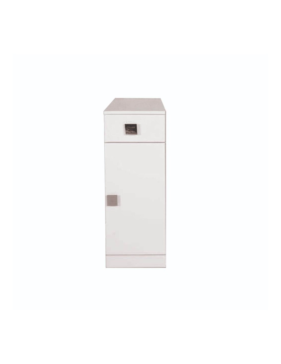 Mobile bagno multiuso con anta e cassetto 30x32x78 bianco larice Blanca