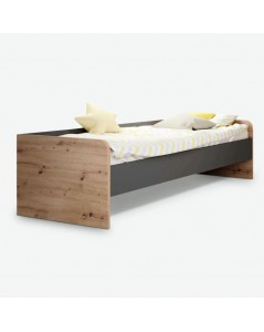 Letto singolo in legno rovere e antracite Gap System Prezzo