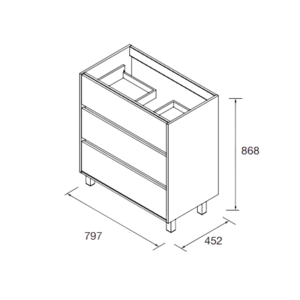 Colonna bagno Adam sospesa 26x138h nero frassinato