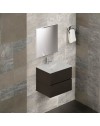 Mobile bagno sospeso fango 2 cassetti con lavabo e specchio COMP60FA 61x46x54h