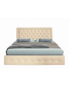 Letto matrimoniale contenitore Buttonsquare champagne testiera trapuntata con cornice