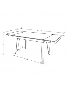 Tavolo allungabile piano ceramica marmo bianco puro Presena 160x90x76h