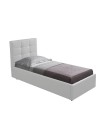 Letto singolo con contenitore Napoli colore bianco