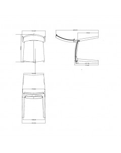 Sedia polipropilene agave design ergonomico Curtis