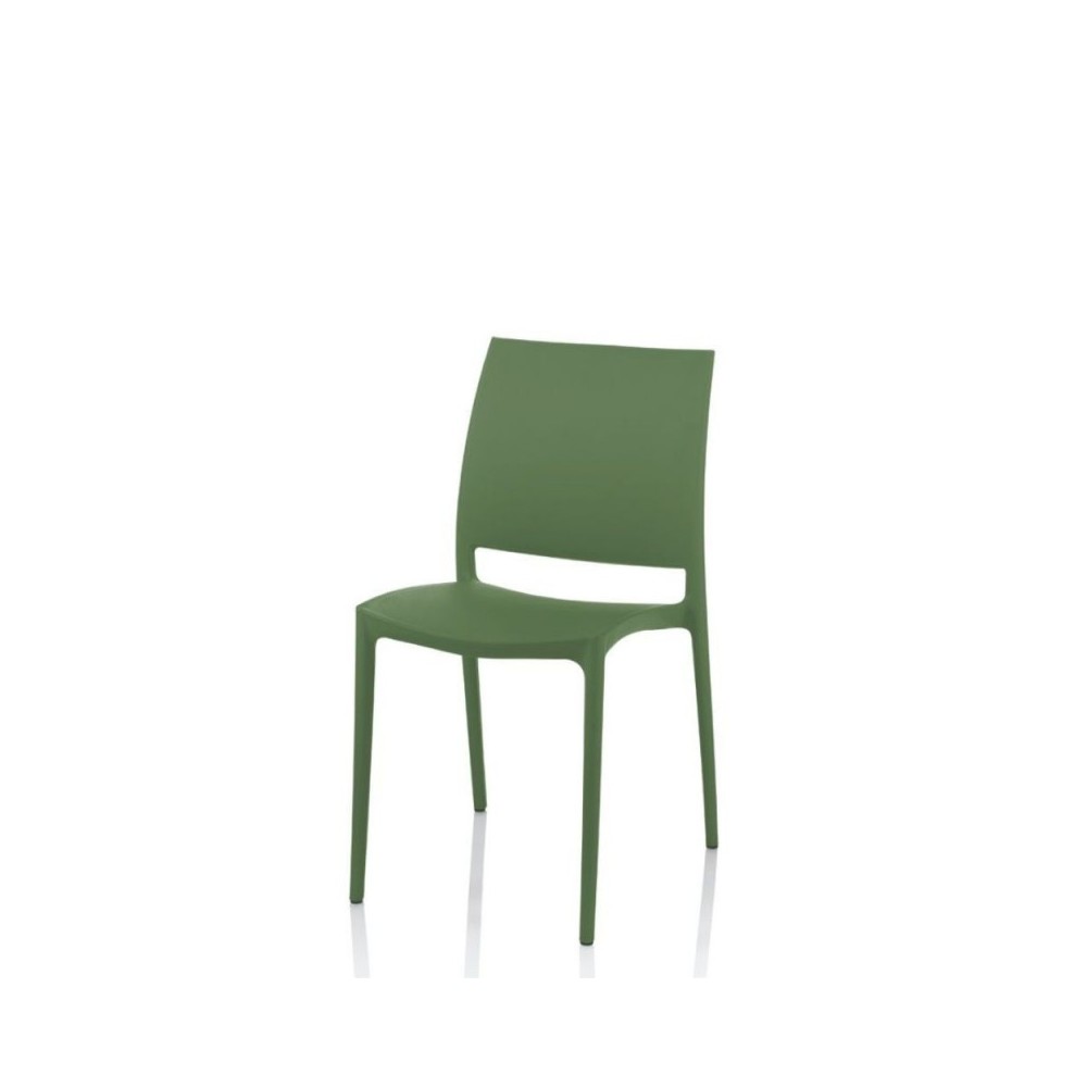 Sedia polipropilene verde menta design ergonomico Curtis