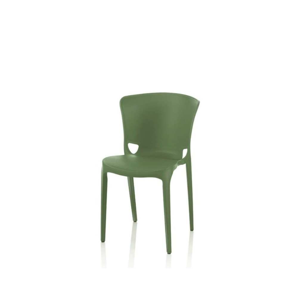 Sedia polipropilene verde menta design avvolgente Jumbo