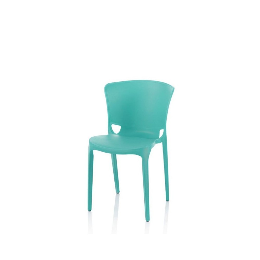 Sedia polipropilene verde tiffany design avvolgente Jumbo