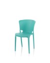 Sedia polipropilene verde tiffany design avvolgente Jumbo