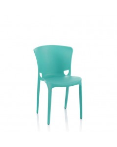 Sedia polipropilene verde tiffany design avvolgente Jumbo