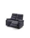 Divano 2 posti 2 recliner elettrici Brienz colore grigio scuro