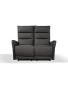 Divano 2 posti 2 recliner elettrici effetto nabuk Thun colore grigio