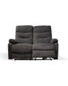 Divano 2 posti 2 recliner elettrici Brienz colore grigio scuro