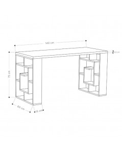 Scrivania Labirent 140 Colore Bianco con Piedi Rovere Prezzo