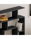 Libreria antracite con 9 ripiani Labirent 125x22x129