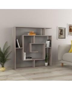 Libreria antracite con 9 ripiani Labirent 125x22x129