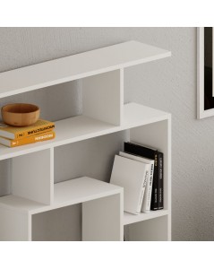 Libreria antracite con 9 ripiani Labirent 125x22x129