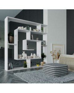 Libreria antracite con 9 ripiani Labirent 125x22x129