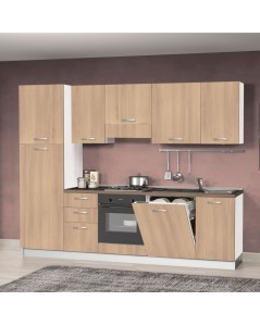 Cucina nebraska Rosmarino 270 x 217H con lavastoviglie sinistra