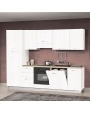 Cucina bianco opaco Rosmarino 270 x 217H con lavastoviglie sinistra