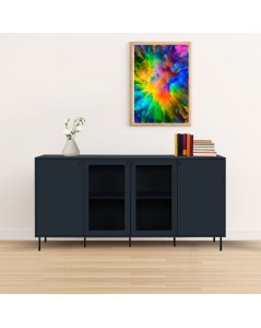 Credenza blue navy 4 ante Caracas51A 180X40X90H