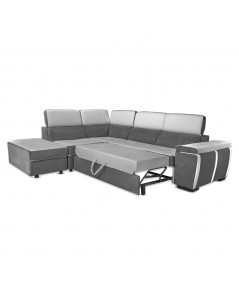 Divano Letto con Penisola Reversibile grigio Kutri Prezzo