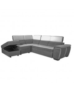 Divano Letto con Penisola Reversibile grigio Kutri Prezzo