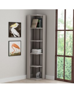 Libreria Angolare Nati 5 Ripiani 34x34x161 Colore Tortora Prezzo