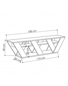 Porta TV Ralla 158x30x40h Colore Antracite Prezzo