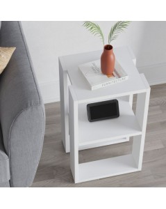 Comodino Due Ripiani Lonie 34x30x55h Colore Bianco Prezzo