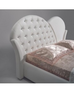 Letto con Contenitore Marubi Bianco Bottoni Effetto Cristallo Prezzo