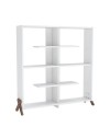 Libreria Kipp con piedini a croce 113x28x117h colore bianco