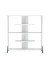 Libreria Kipp con piedini a croce 113x28x117h colore bianco