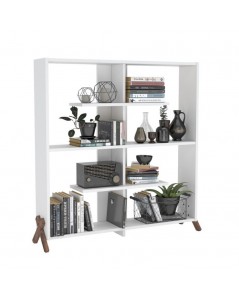 Libreria Kipp con Piedini a Croce 113x28x117h Colore Bianco Prezzo