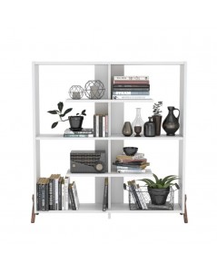 Libreria Kipp con Piedini a Croce 113x28x117h Colore Bianco Prezzo