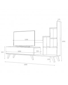 Mobile Porta Tv con Libreria Bingo Colore Rovere 160 Prezzo