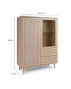 Credenza 2 ante e 2 cassetti effetto vimini Bali53ANEW