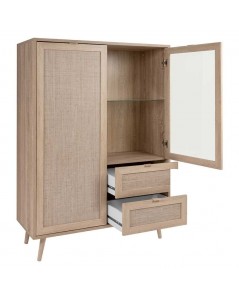 Credenza 2 Ante e 2 Cassetti Effetto Vimini Bali Prezzo