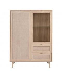 Credenza 2 Ante e 2 Cassetti Effetto Vimini Bali Prezzo