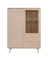 Credenza 2 ante e 2 cassetti effetto vimini Bali53ANEW