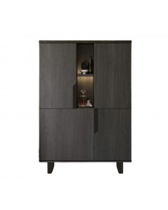 Vetrina Credenza 2 Ante Palissandro Nero Zaira 110x49x159h Prezzo