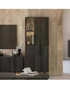 Vetrina Credenza con Anta Destra Palissandro Nero Zaira 61x49x181h