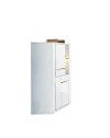 Vetrina credenza 2 ante bianco lucido laccato con particolari oro Alce 117x49x157h