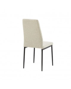 Sedia da Pranzo Tessuto Beige Adara 63.5x44x89h Prezzo